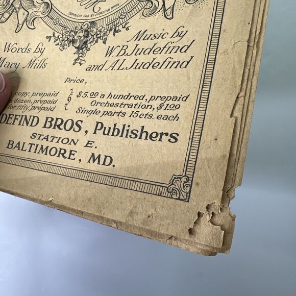 Antique 1918 Gates Of Life Easter Service Sample Copy Music Booklet Judefind - Picture 4 of 11